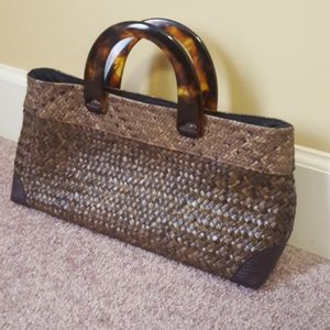 Woven purse with lining from Thailand, NWOT